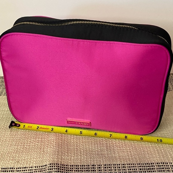 PRADA / Candy Pink & Black Cosmetic Bag - Picture 8 of 13